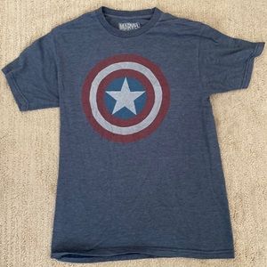 Marvel blue Captain America shield tee shirt | size small